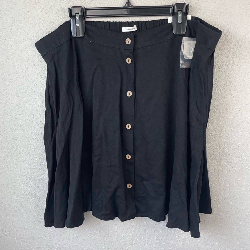 NWT Maurice’s Black Button Down High Rise Skirt Size 22W